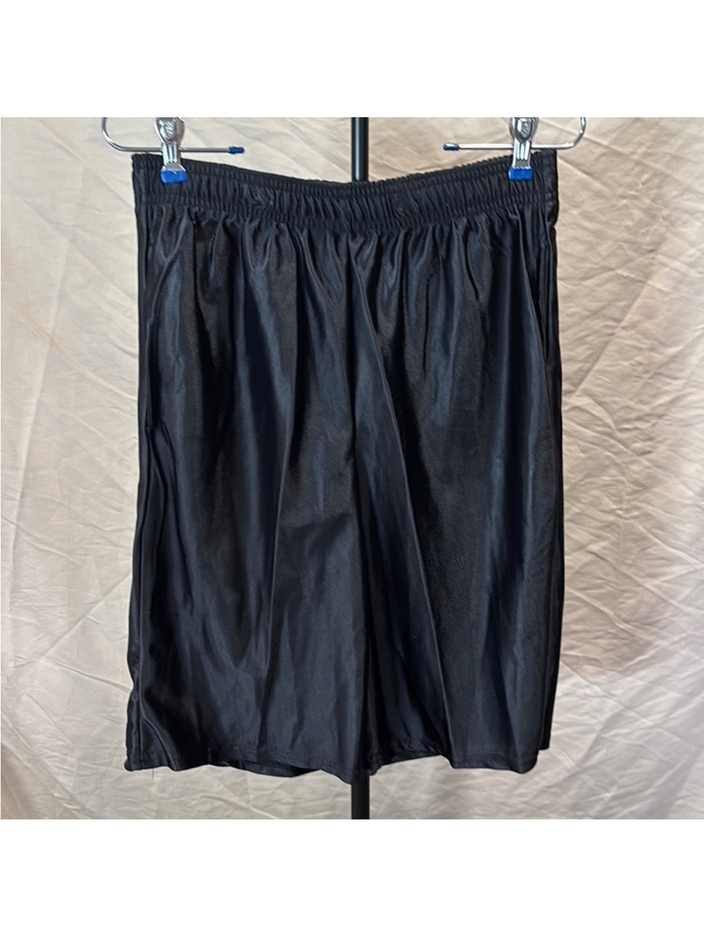Men's Black Athletic Shorts with Elastic Waistband